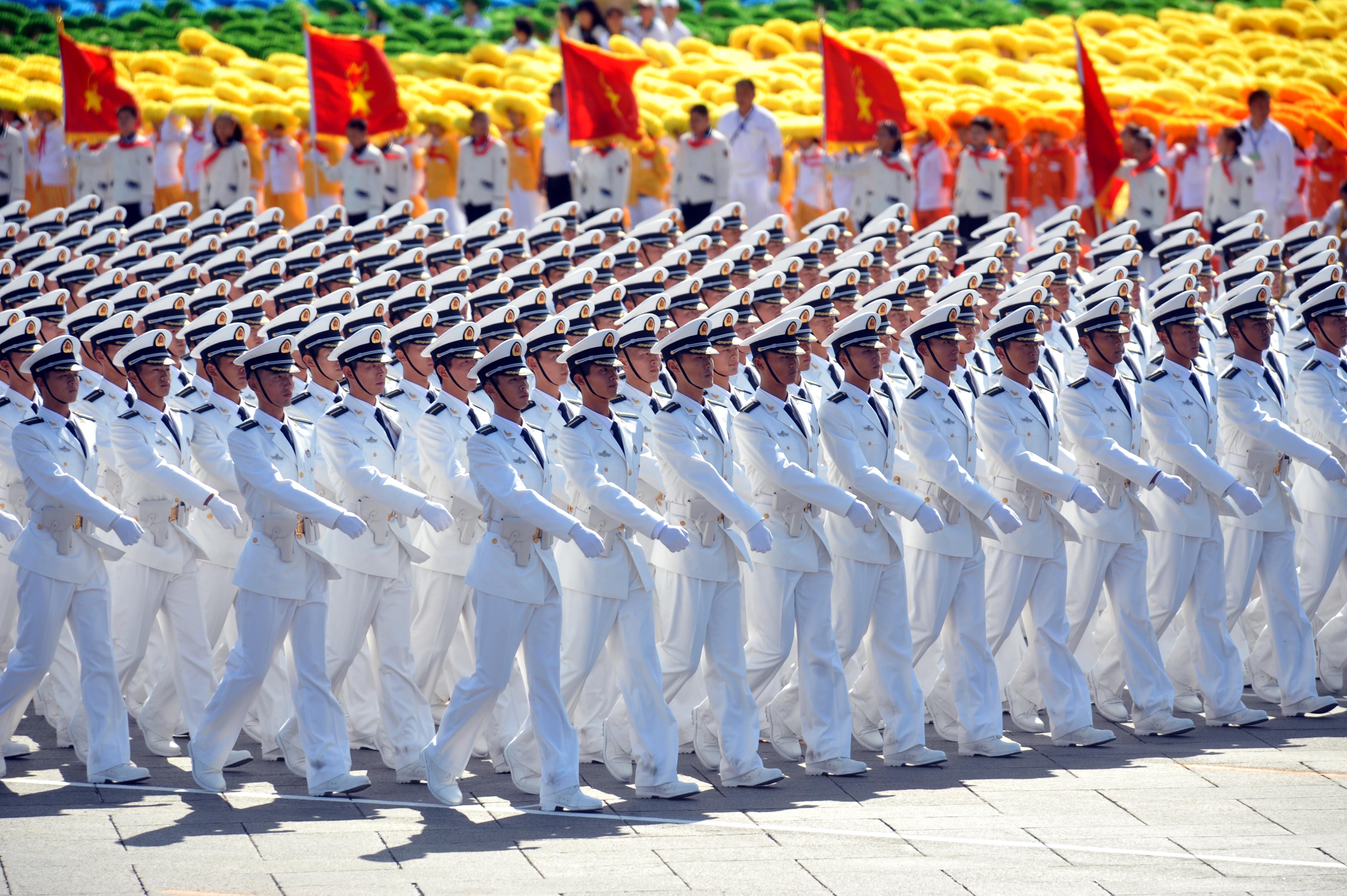中国阅兵海军方队，展示力量与荣耀，中国阅兵海军方队，力量与荣耀的展示