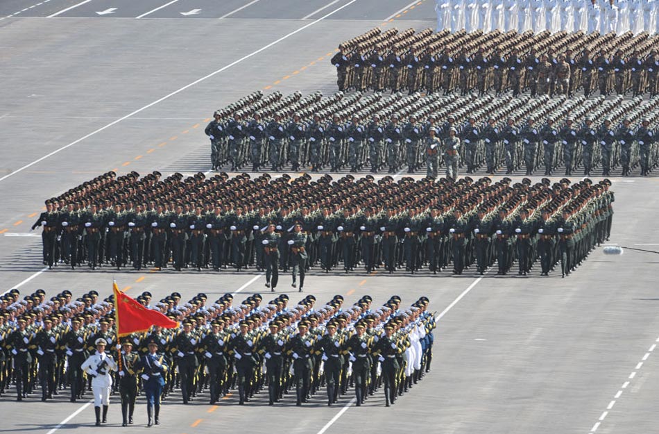 阅兵方阵高清图片，展现荣耀与力量，阅兵方阵荣耀瞬间，力量展现风采图片欣赏