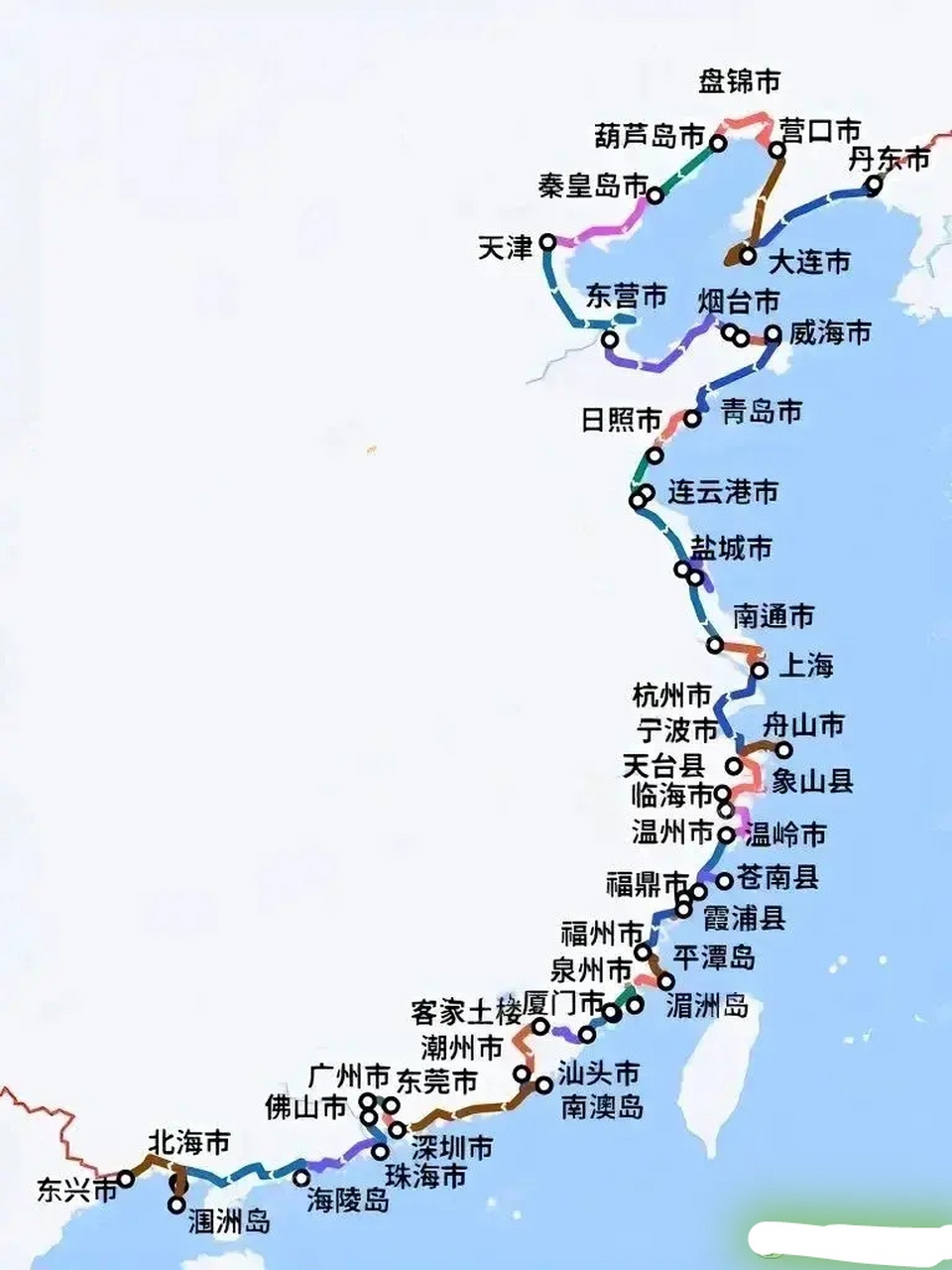 中国沿海地图高清版大图，揭示海洋之美的秘密，中国沿海高清地图大揭秘，海洋之美的秘密全景展示