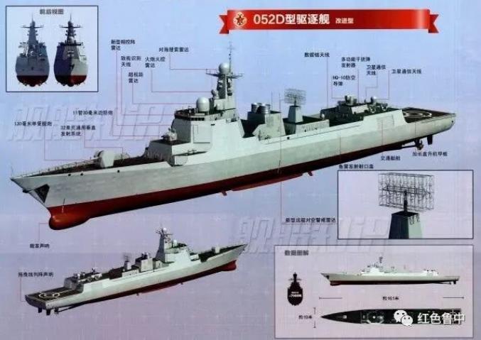 探索中国海军的杰出力量，052C型驱逐舰的外形特征，中国海军杰出力量，探索052C型驱逐舰的外形特征