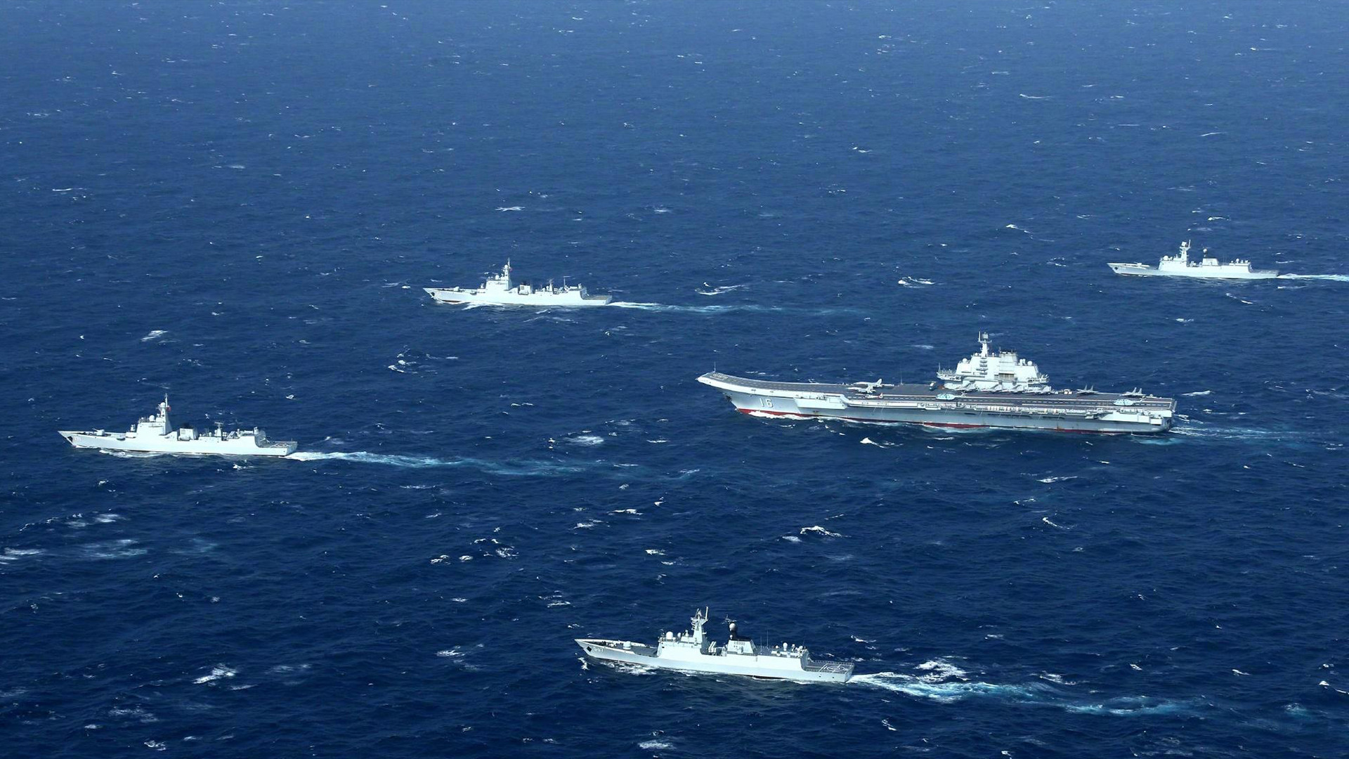 中国海军舰队出海，展现国家力量与海洋雄心，中国海军舰队出海彰显国家力量与海洋雄心壮志